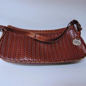 Brahmin Leather Woven Small Sachel Handbag/Purse